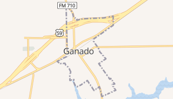 Ganado, Texas map