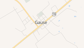 Gause, Texas map