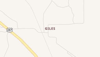 Giles, Texas map