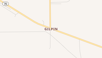 Gilpin, Texas map