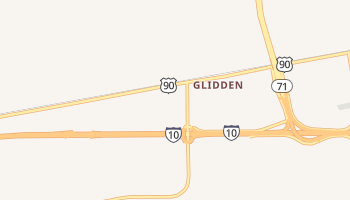 Glidden, Texas map