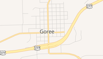 Goree, Texas map