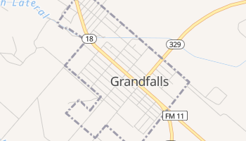 Grandfalls, Texas map