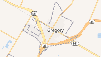 Gregory, Texas map