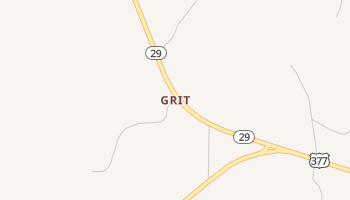 Grit, Texas map