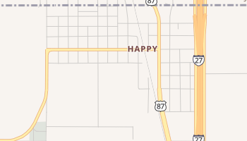 Happy, Texas map