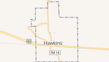 Hawkins, Texas map