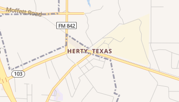 Herty, Texas map