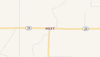 Hext, Texas map
