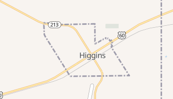 Higgins, Texas map