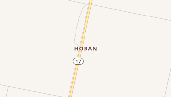 Hoban, Texas map