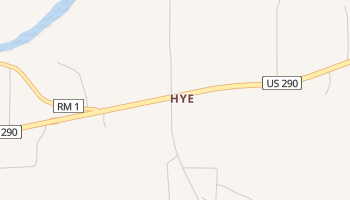 Hye, Texas map