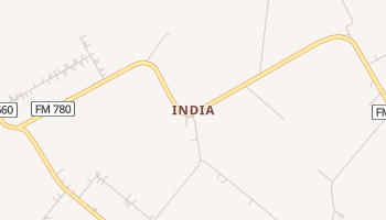 India, Texas map