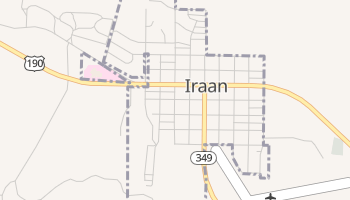 Iraan, Texas map