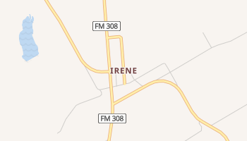 Irene, Texas map