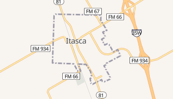 Itasca, Texas map