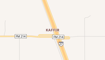 Kaffir, Texas map