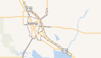 Kemp, Texas map