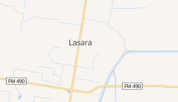 Lasara, Texas map