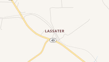 Lassater, Texas map