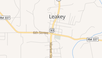 Leakey, Texas map