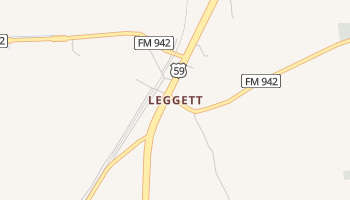 Leggett, Texas map
