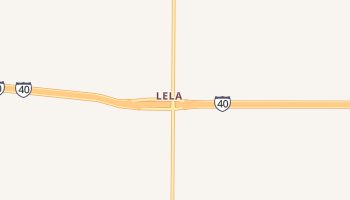 Lela, Texas map