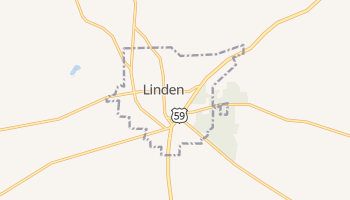 Linden, Texas map