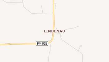 Lindenau, Texas map