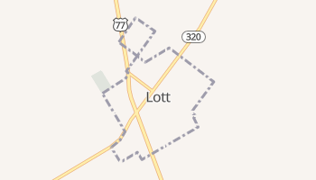 Lott, Texas map