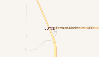 Lutie, Texas map