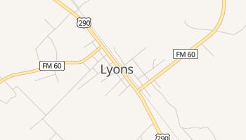 Lyons, Texas map