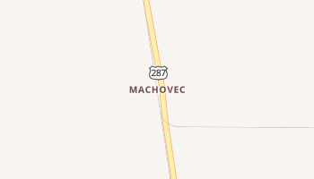 Machovec, Texas map
