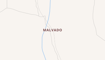 Malvado, Texas map
