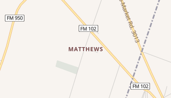 Matthews, Texas map