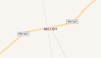 McCoy, Texas map