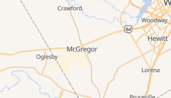 McGregor, Texas map
