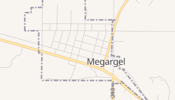 Megargel, Texas map