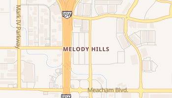 Melody Hills, Texas map