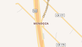 Mendoza, Texas map