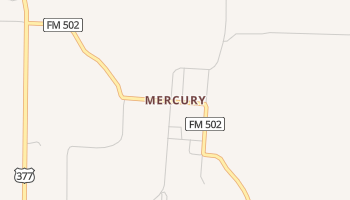 Mercury, Texas map