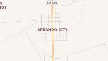 Mirando City, Texas map