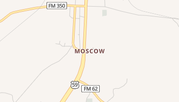 Moscow, Texas map