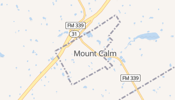 Mount Calm, Texas map