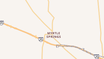 Myrtle Springs, Texas map