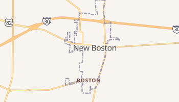 New Boston, Texas map