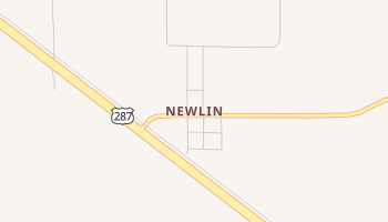 Newlin, Texas map