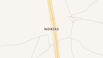 Norias, Texas map