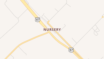 Nursery, Texas map