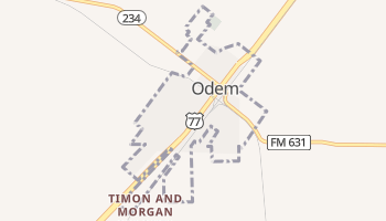 Odem, Texas map